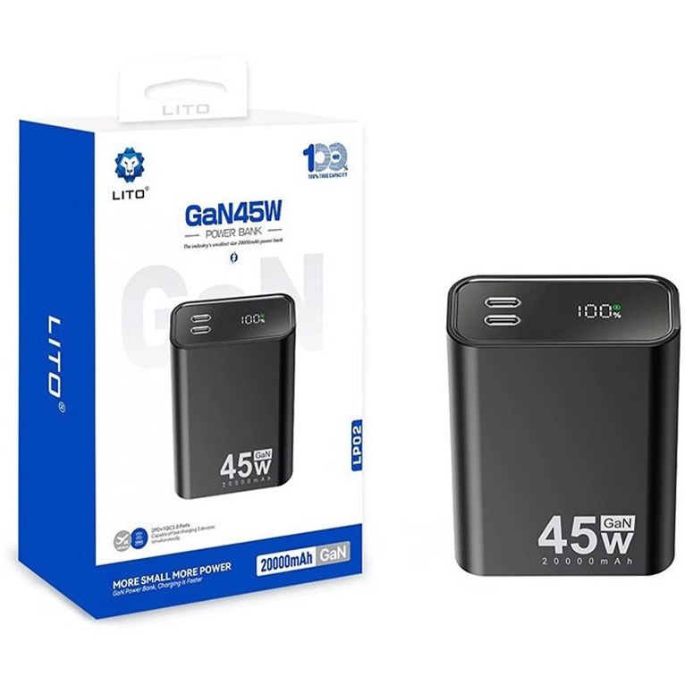 پاور بانک ۲۰۰۰۰ برند LITO  شارژ ۴۵ وات